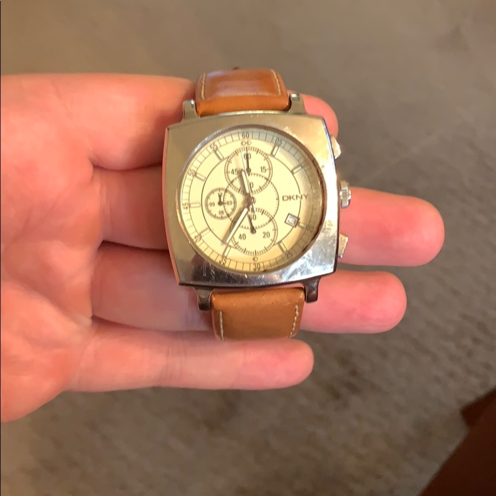 DKNY Watch with Brown Leather Band